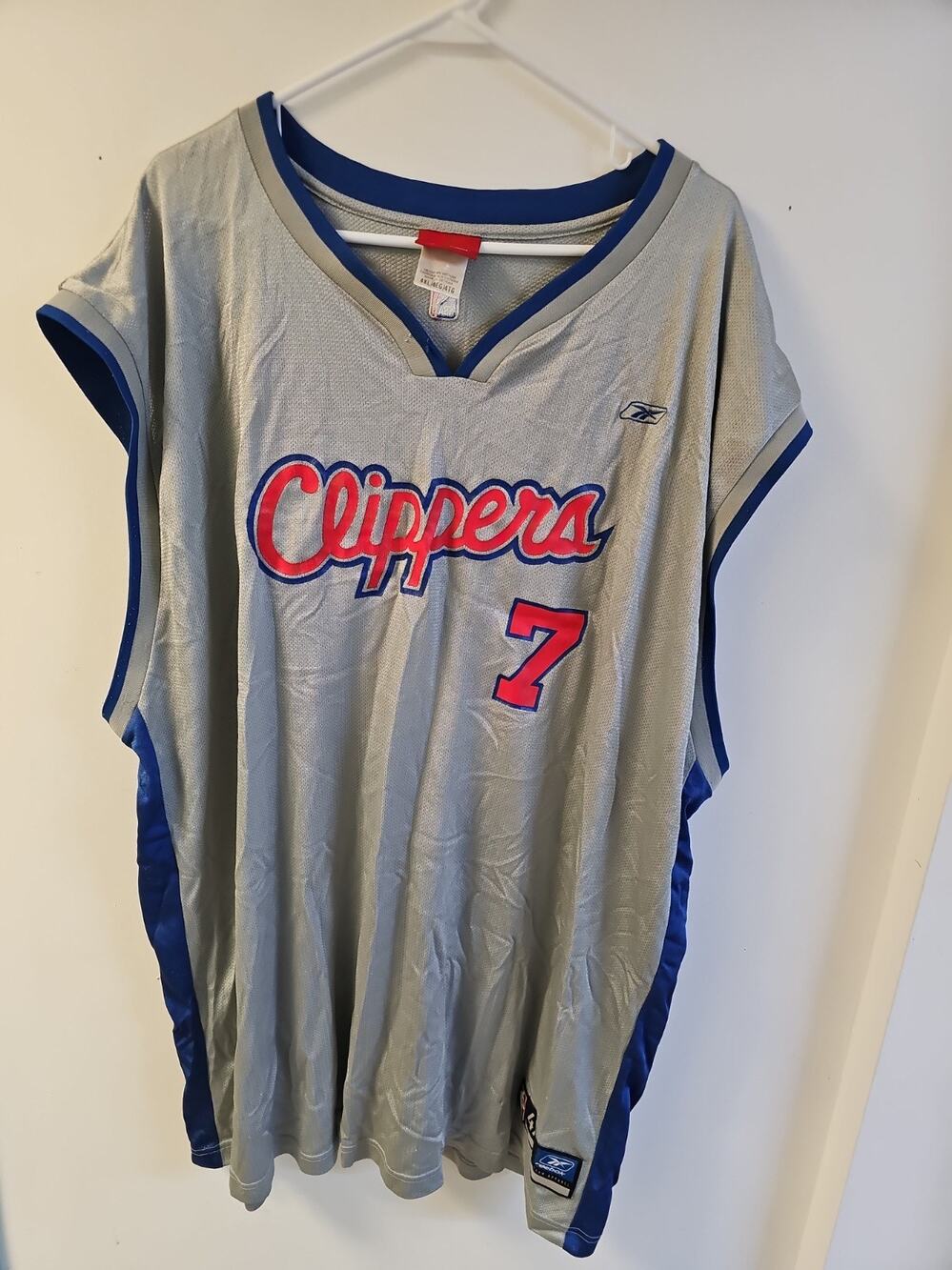 Reebok Mens Gray Los Angeles Clippers Lamar Odom #7 Jersey Size 4XL